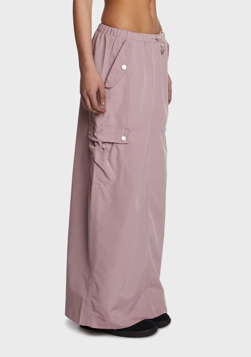 Mauve Gone Backpacking Maxi Skirt sold by Dolls Kill product image thumbnail 3