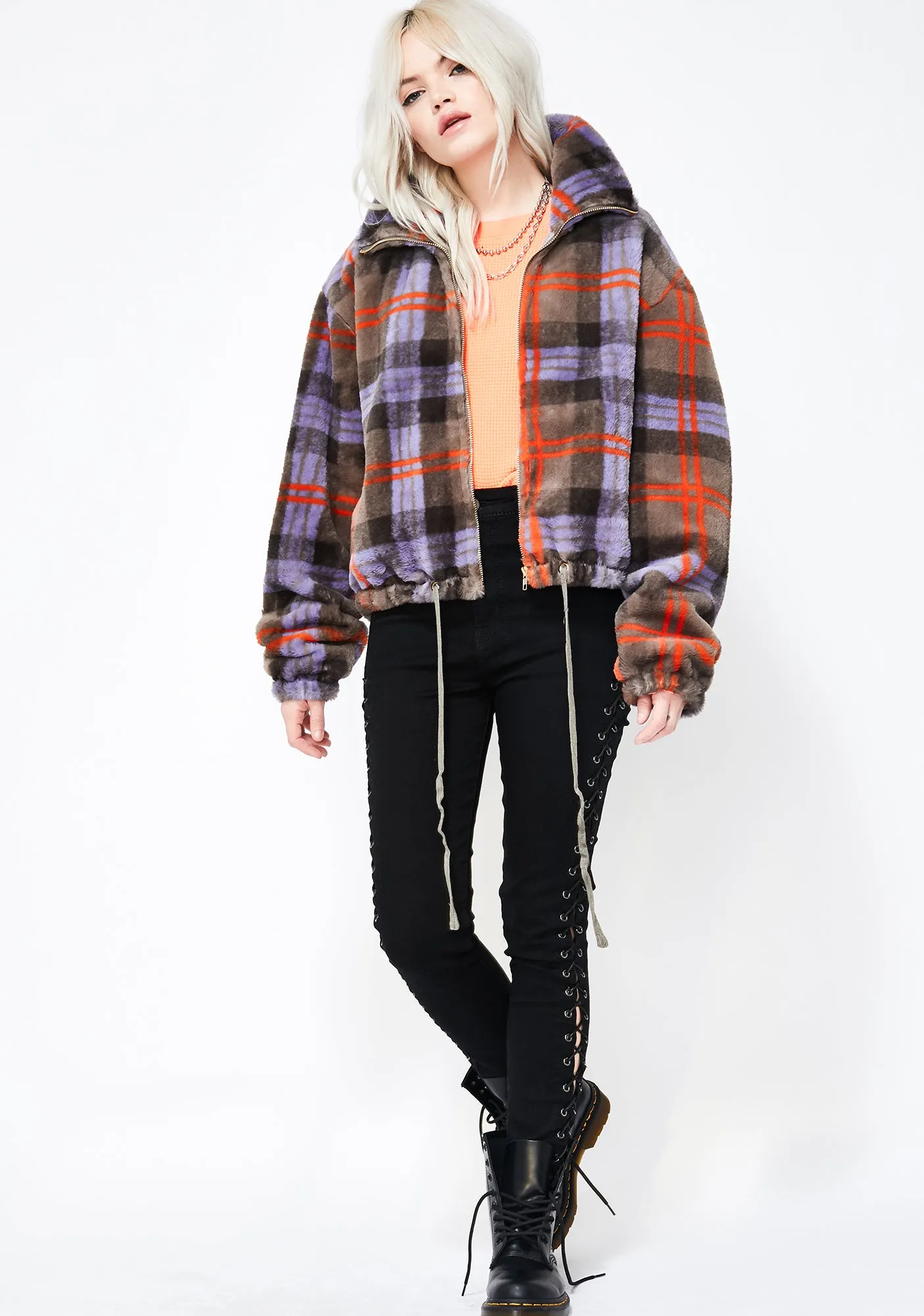 Purp Nice For What Fuzzy Jacket sold by Dolls Kill product image thumbnail 3