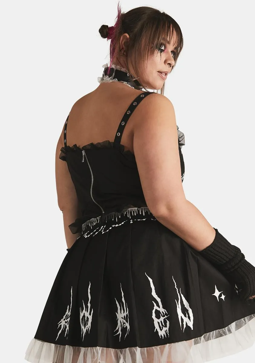 Plus Damaged Damsel Pleated Skirt sold by Dolls Kill product image thumbnail 4