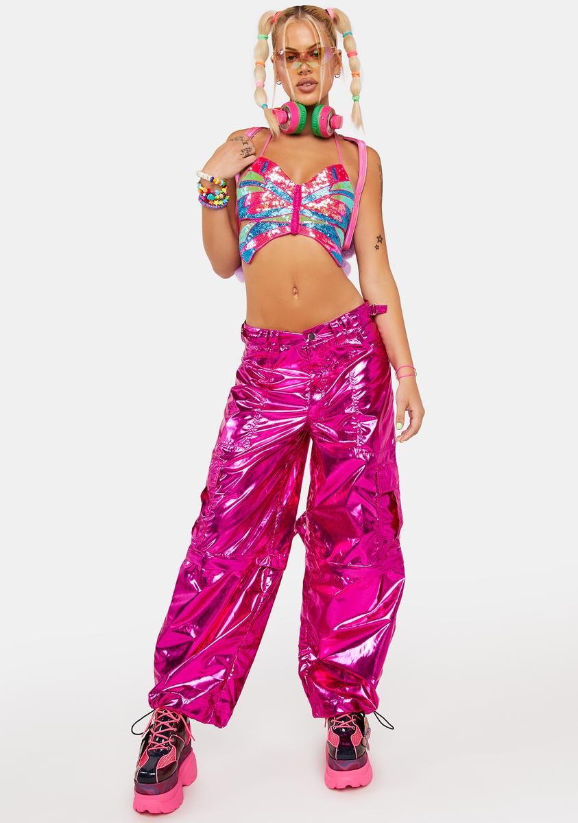 Neon Playa Dreamin' Butterfly Top sold by Dolls Kill product image thumbnail 3