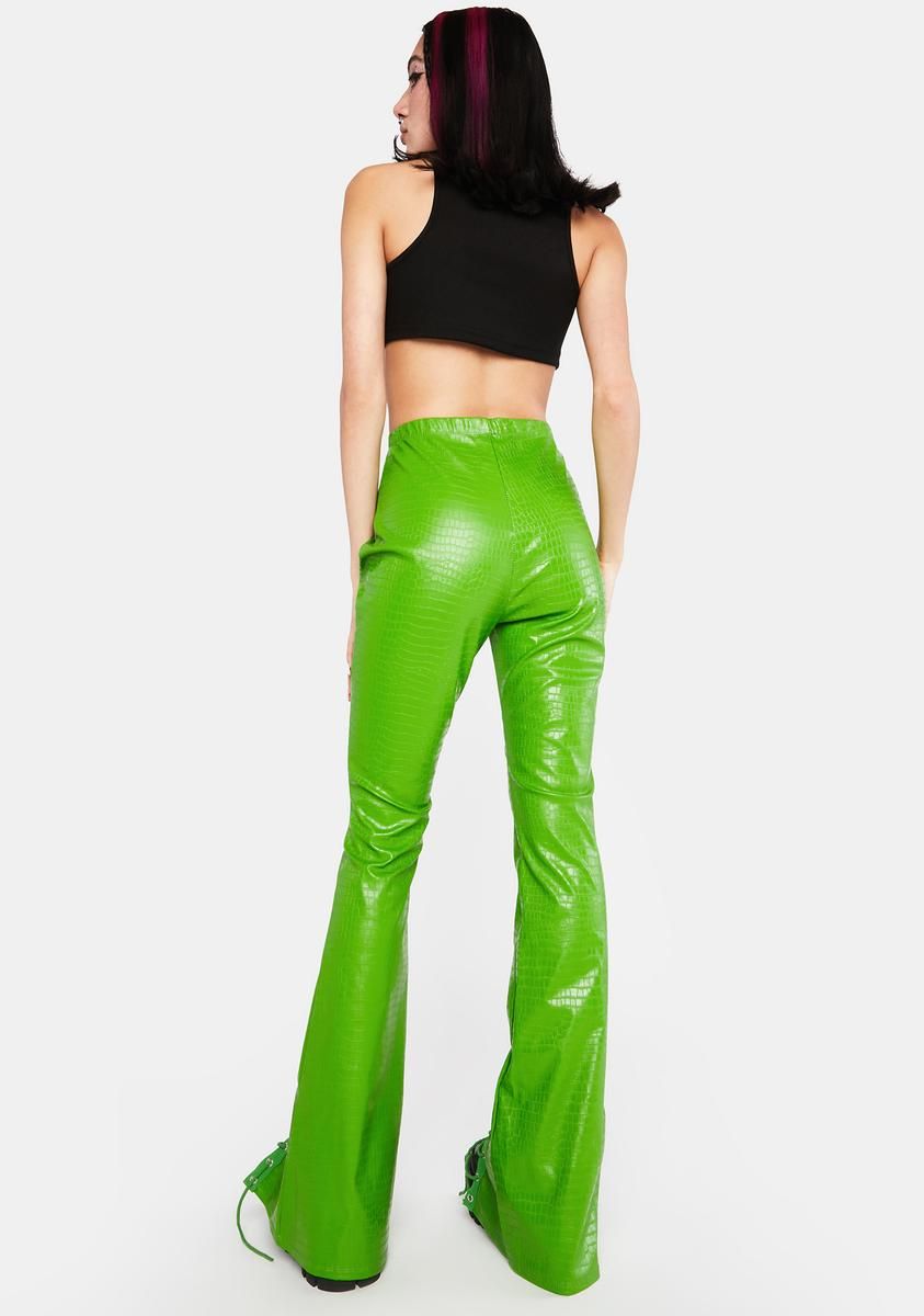 Emerald Stairway To Me Crocodile Pants sold by Dolls Kill product image thumbnail 4
