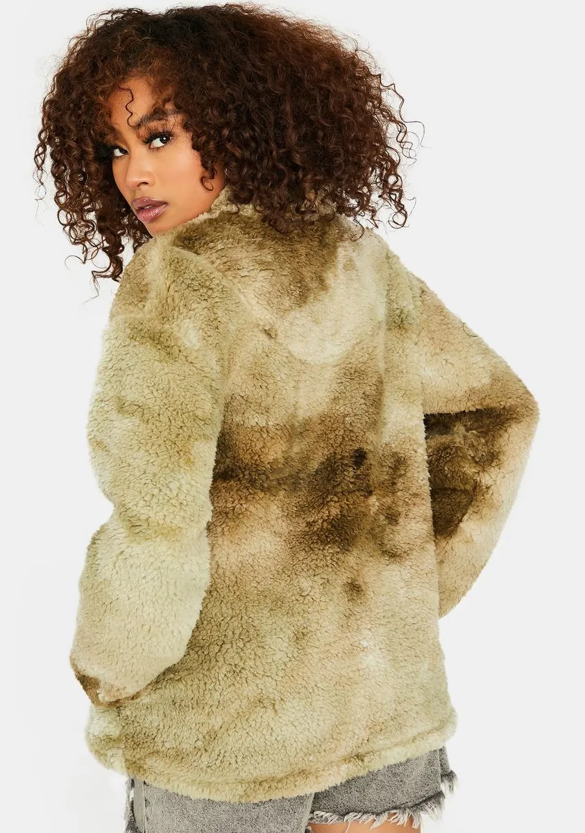 Against The Odds Tie Dye Sherpa Jacket sold by Dolls Kill product image thumbnail 4
