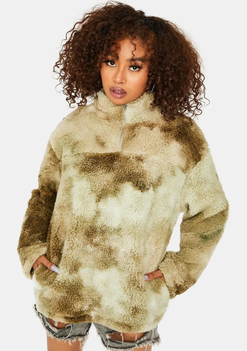 Against The Odds Tie Dye Sherpa Jacket sold by Dolls Kill product image thumbnail 2