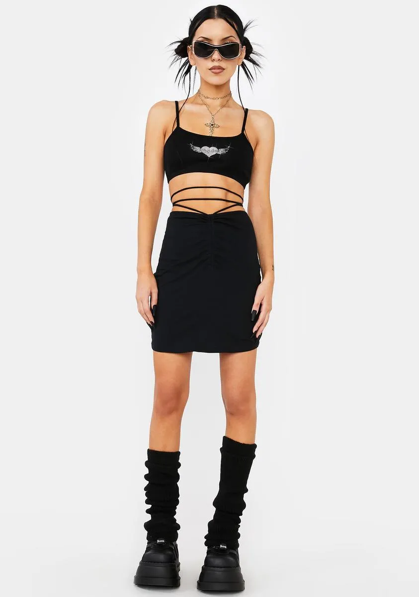 Ejon Ruched Mini Skirt sold by Dolls Kill product image thumbnail 3