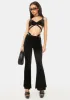 Noir Win Her Back Rhinestone Lounge Set sold by Dolls Kill