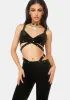 Noir Win Her Back Rhinestone Lounge Set sold by Dolls Kill