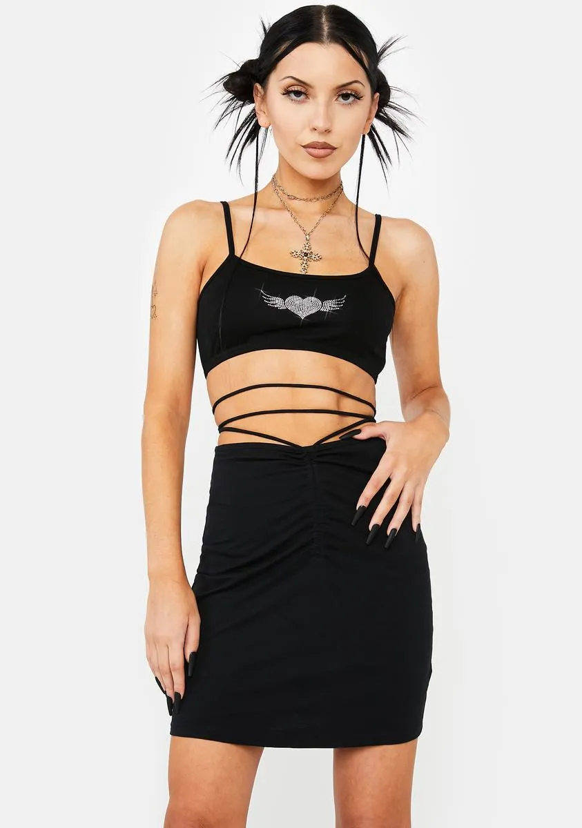 Ejon Ruched Mini Skirt sold by Dolls Kill product image thumbnail 2