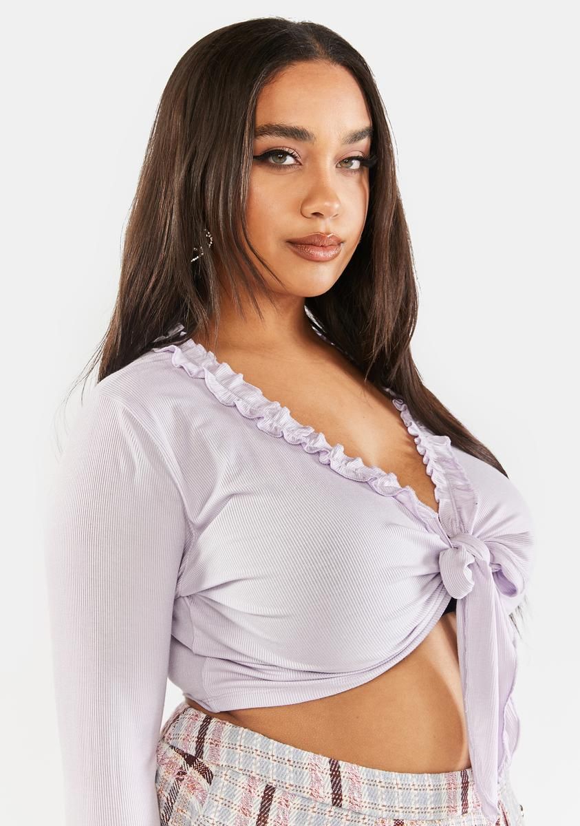 Plus Lavender Poetry In Motion Wrap Top sold by Dolls Kill product image thumbnail 2