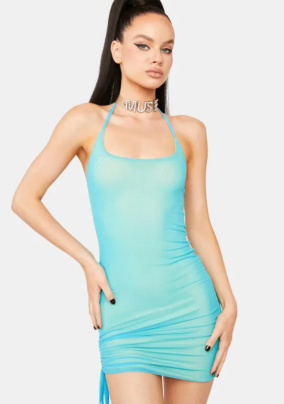 All Meshed Up Halter Dress sold by Dolls Kill