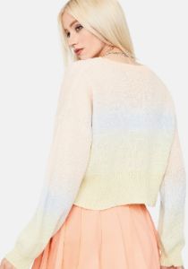 Rainbow Radiance Ombre Stripe Sweater sold by Dolls Kill