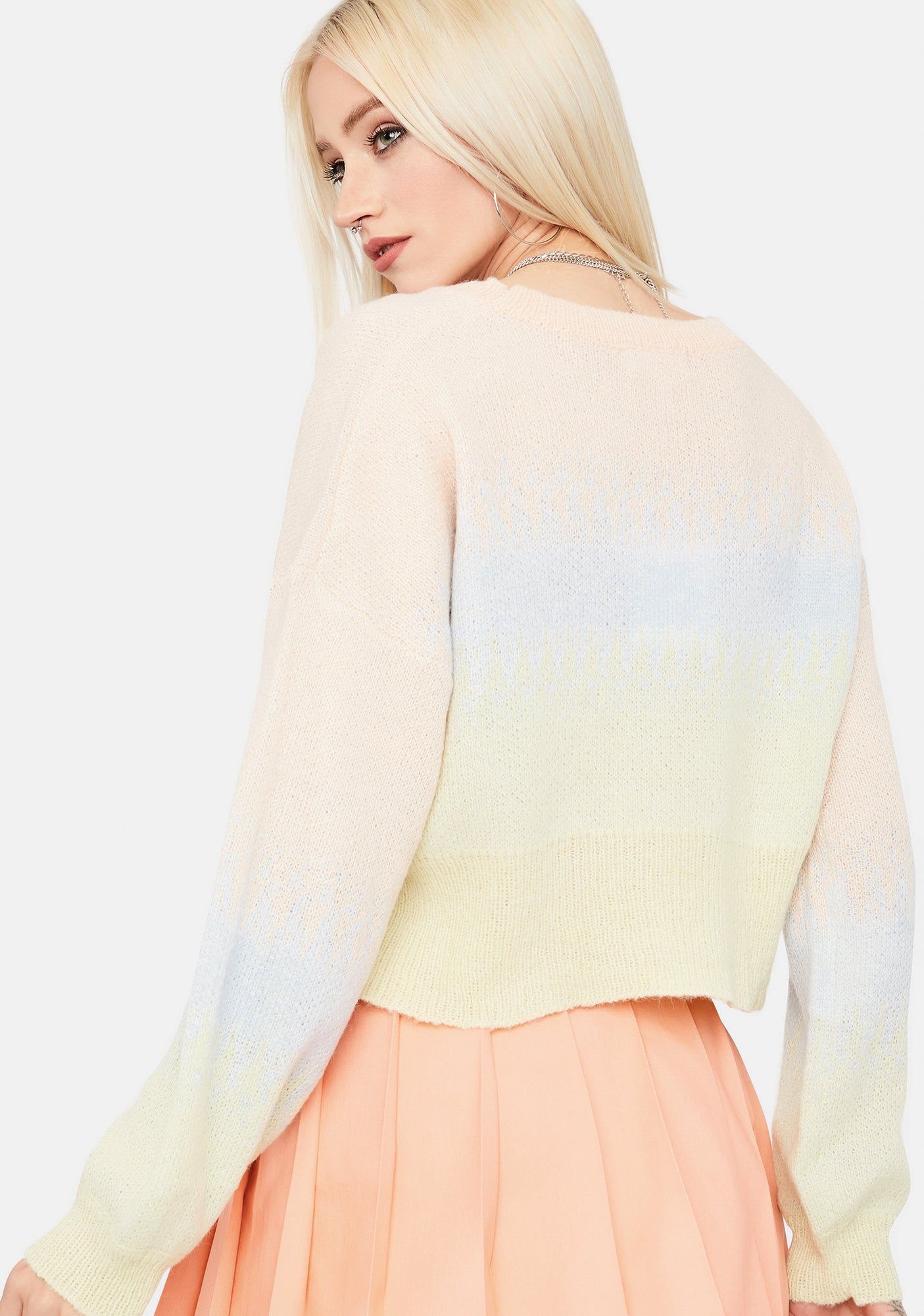 Rainbow Radiance Ombre Stripe Sweater sold by Dolls Kill product image thumbnail 4