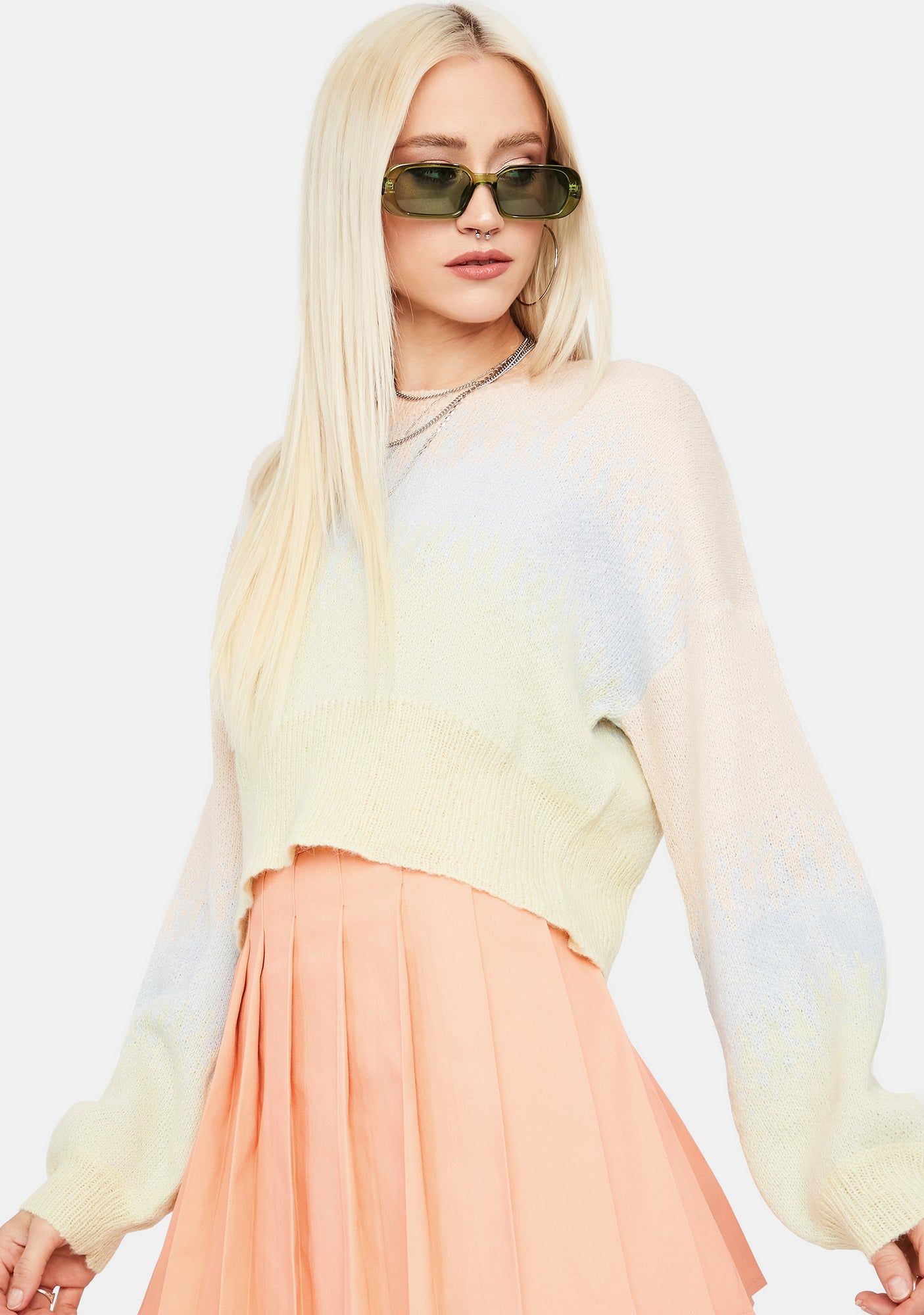 Rainbow Radiance Ombre Stripe Sweater sold by Dolls Kill