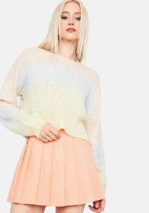 Rainbow Radiance Ombre Stripe Sweater sold by Dolls Kill