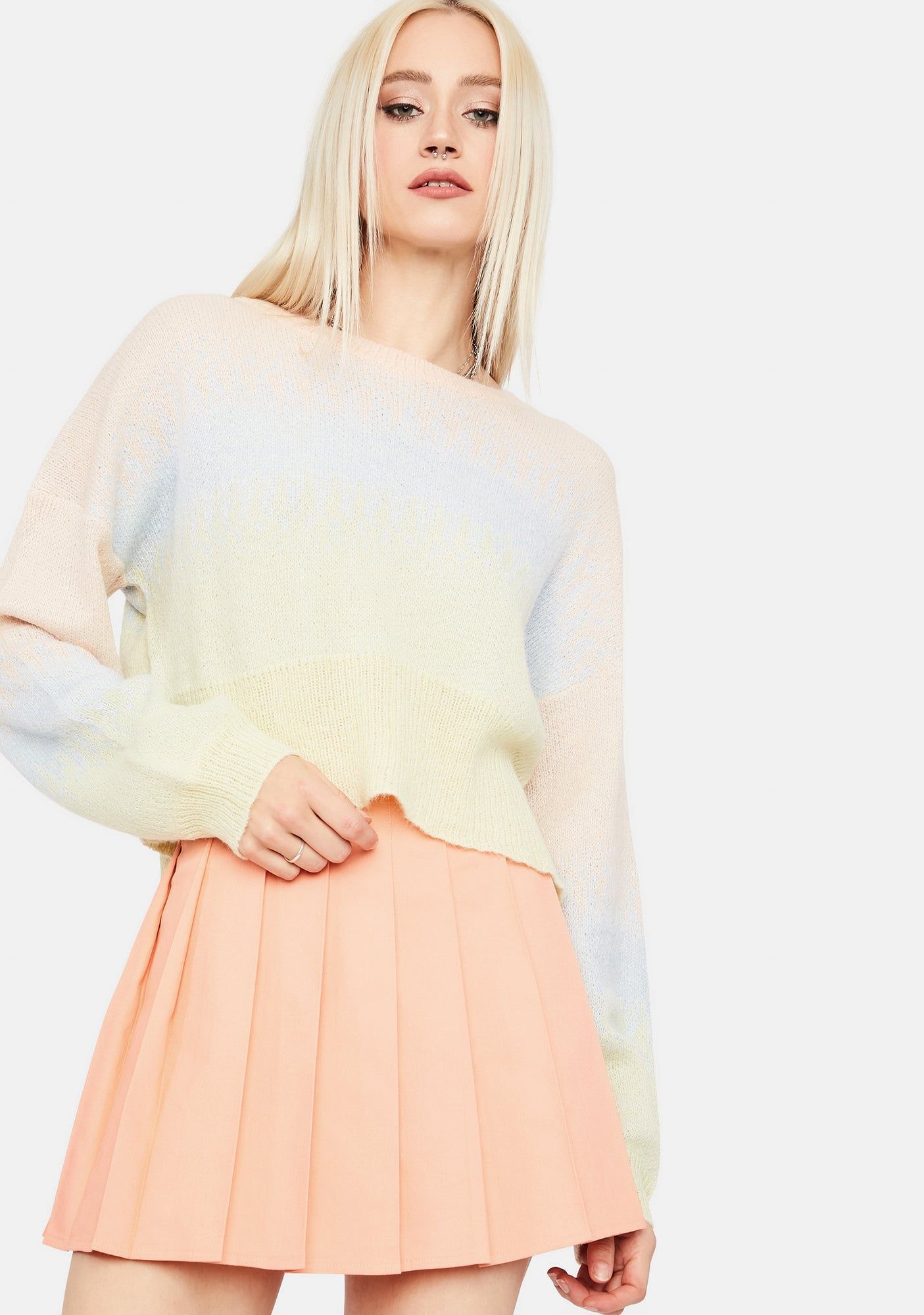 Rainbow Radiance Ombre Stripe Sweater sold by Dolls Kill product image thumbnail 2