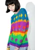 Vintage Rainbow Tulip Sweater sold by Dolls Kill