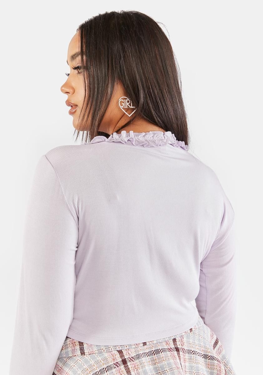 Plus Lavender Poetry In Motion Wrap Top sold by Dolls Kill product image thumbnail 4