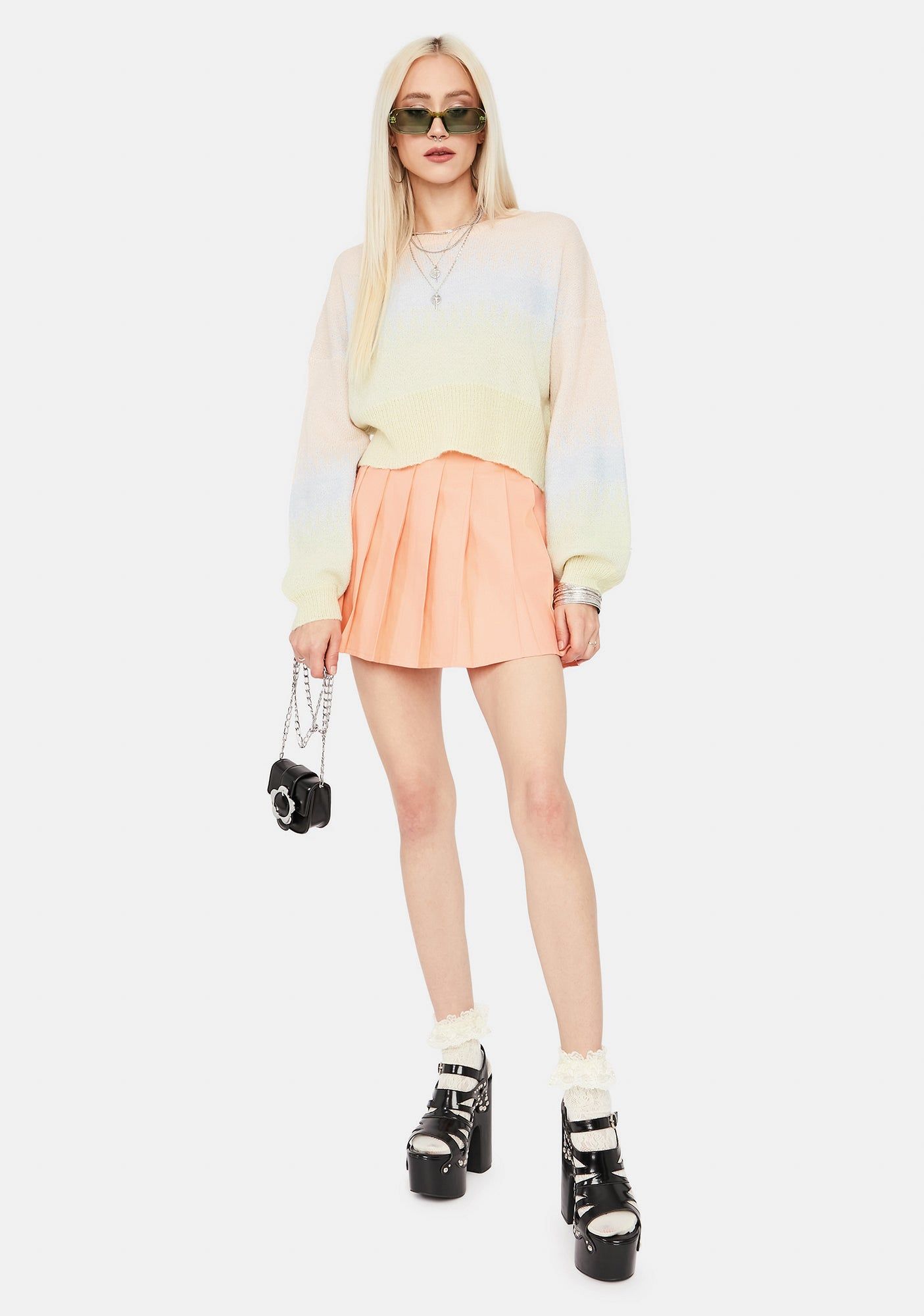 Rainbow Radiance Ombre Stripe Sweater sold by Dolls Kill product image thumbnail 3