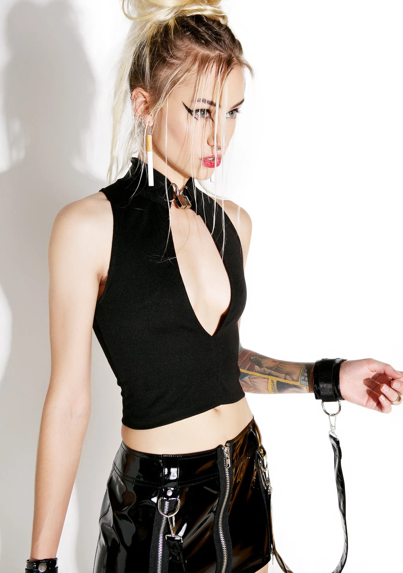 Sabbath Cropped Lock-It Tank sold by Dolls Kill product image thumbnail 4