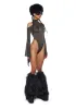 Transcendent Spectre Sequin Bodysuit - Black sold by Dolls Kill
