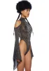 Transcendent Spectre Sequin Bodysuit - Black sold by Dolls Kill