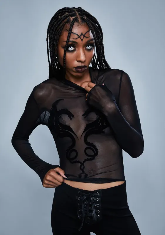 Final Showdown Mesh Top sold by Dolls Kill