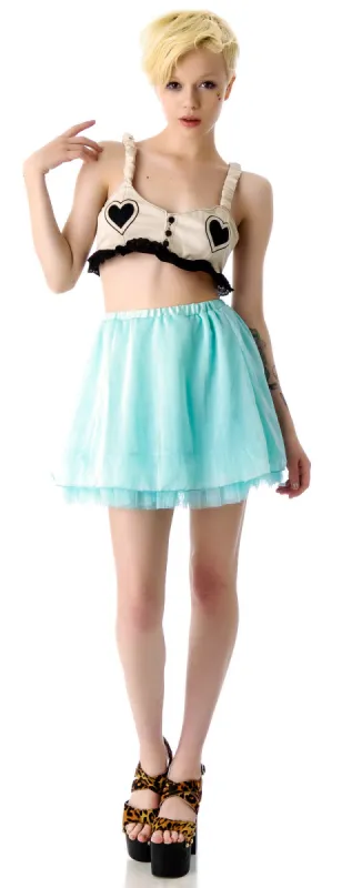 Wild Heart Ruffle Bra sold by Dolls Kill