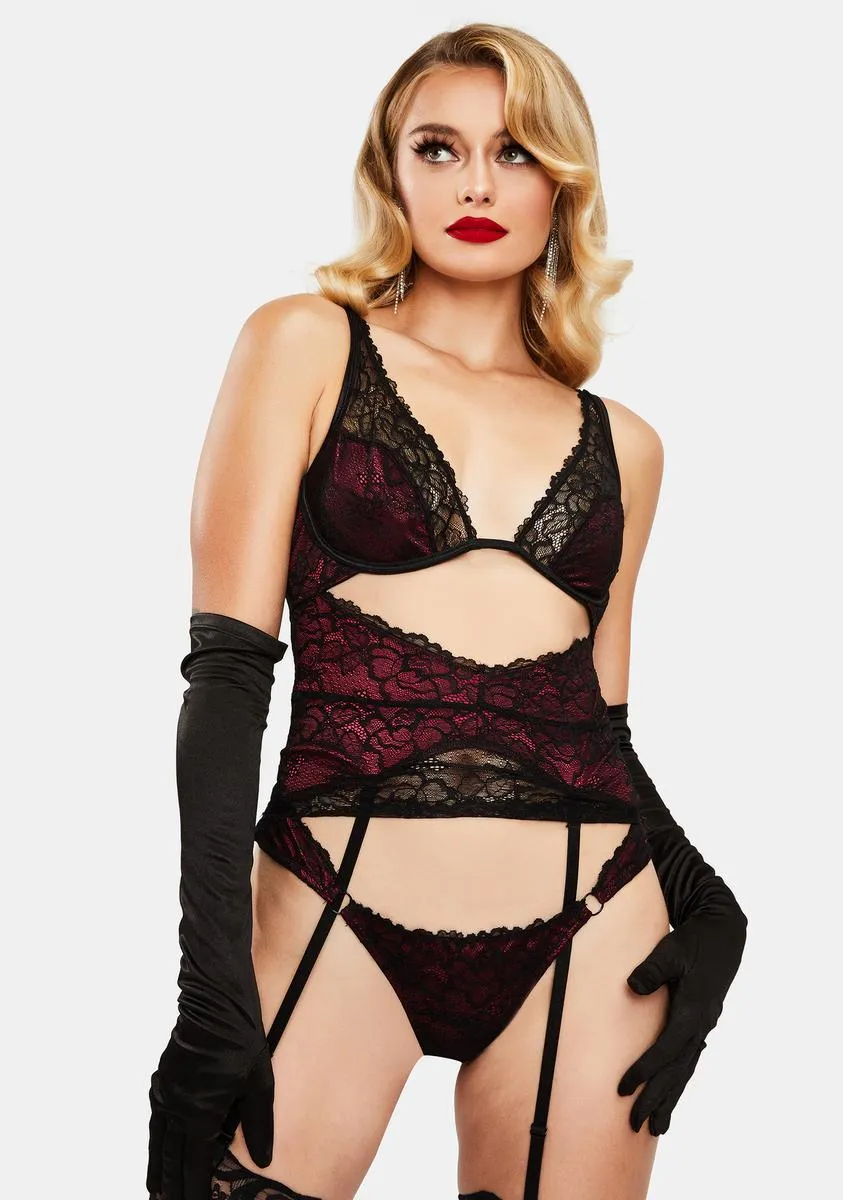 Night Shift Lace Lingerie Set sold by Dolls Kill