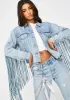 Ex Boyfriend Fringe Trucker Jacket sold by Dolls Kill