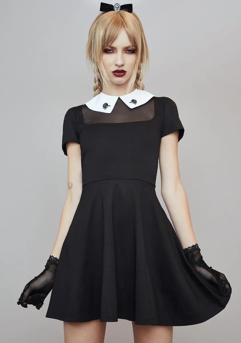 Haunting Hallways Flared Mini Dress sold by Dolls Kill