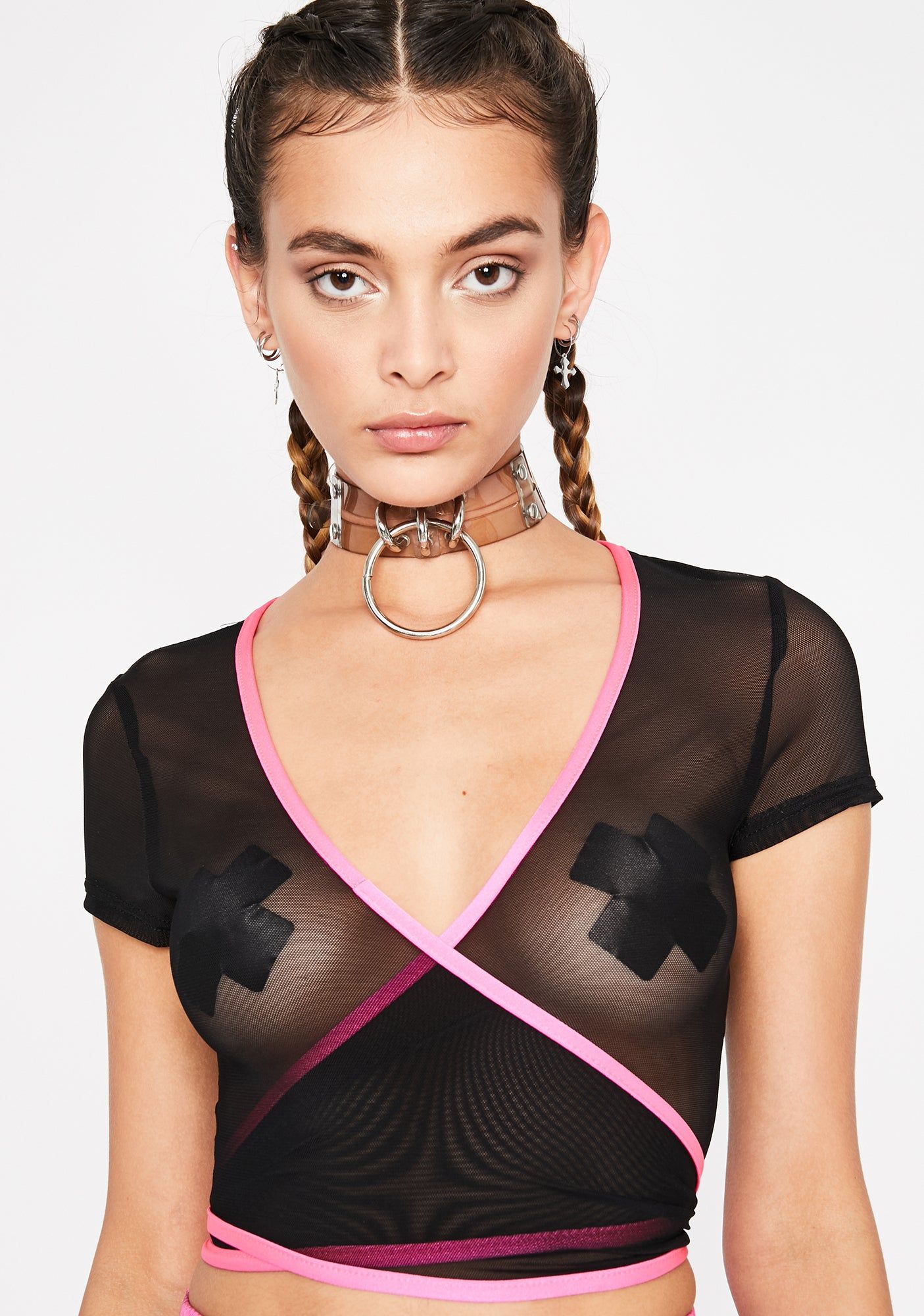 Rave Ninja Wrap Top sold by Dolls Kill