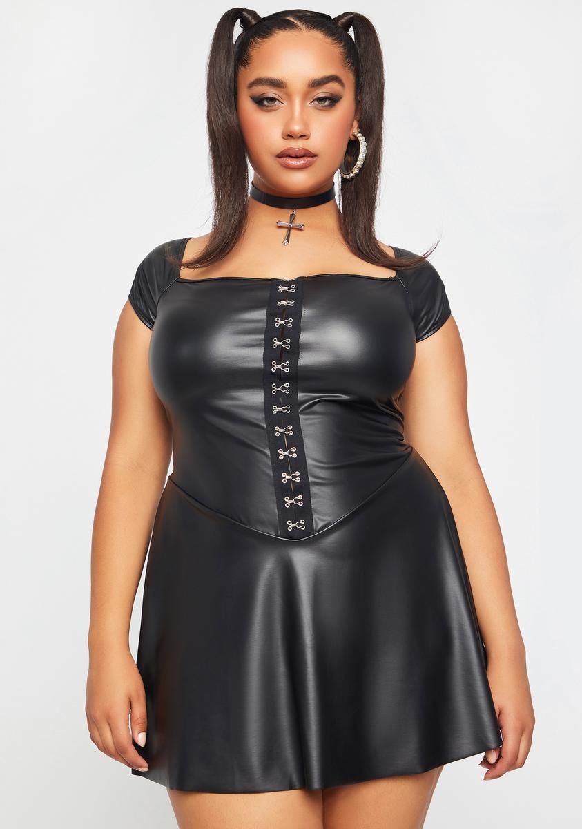 Clearly There Corset Flare Dress sold by Dolls Kill
