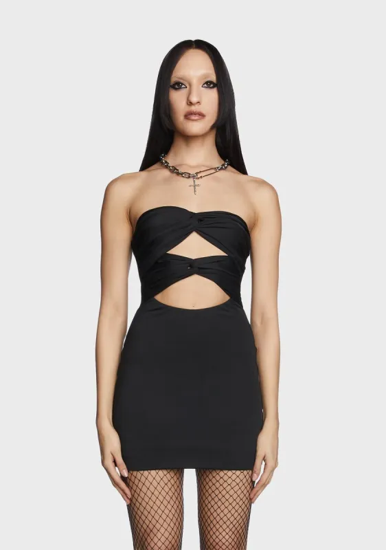 Too Aware Mini Dress - Black sold by Dolls Kill