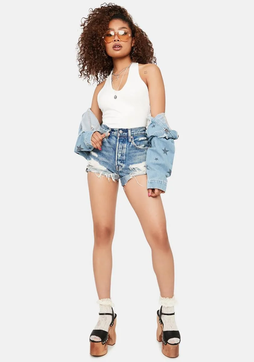 Ivory Starting Trouble Halter Bodysuit sold by Dolls Kill product image thumbnail 3