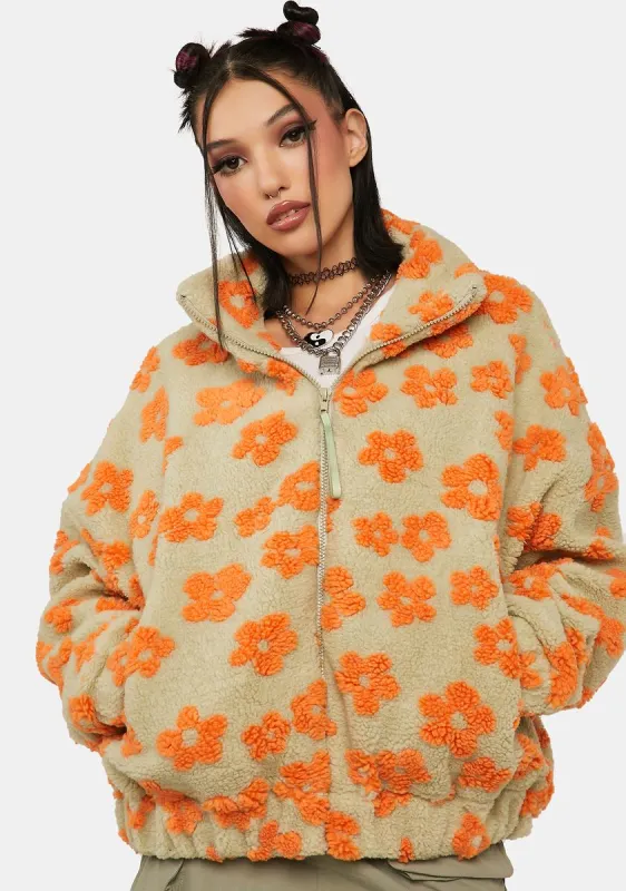 Heavy Petal Sherpa Jacket sold by Dolls Kill