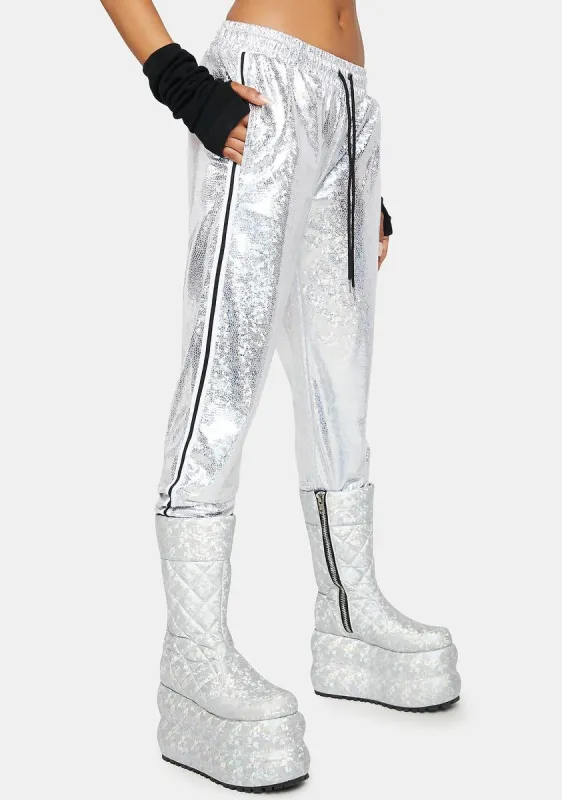 Space Voyage Glitter Joggers sold by Dolls Kill