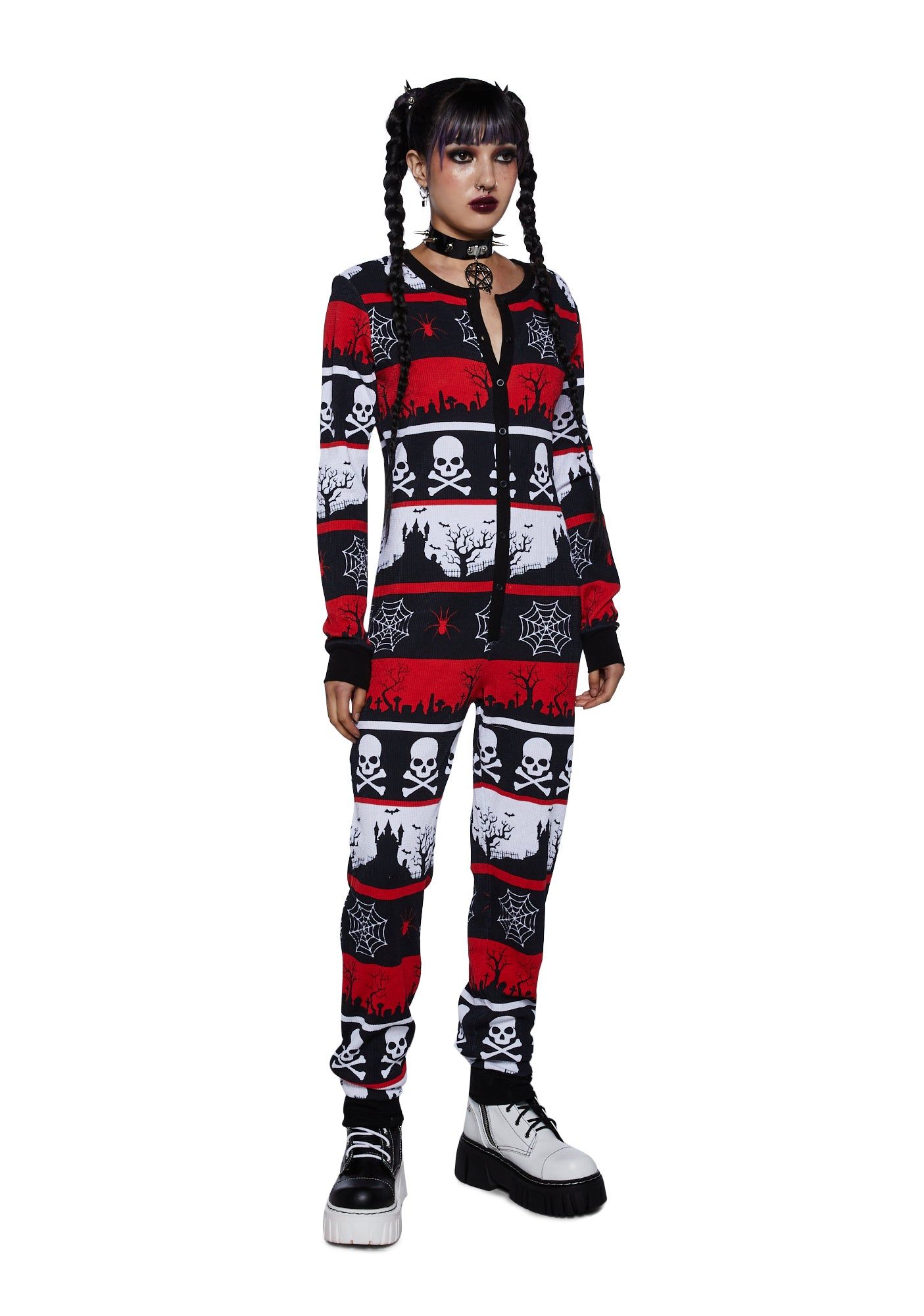 Hollow Grounds Thermal Onesie sold by Dolls Kill product image thumbnail 4