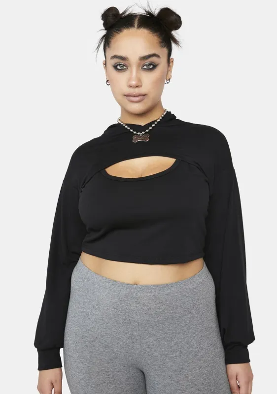 Plus Head Of The Game Cut Off Hoodie sold by Dolls Kill