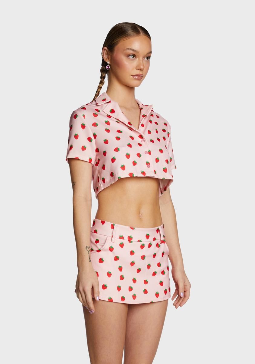 Strawberry Crop Top sold by Dolls Kill product image thumbnail 3