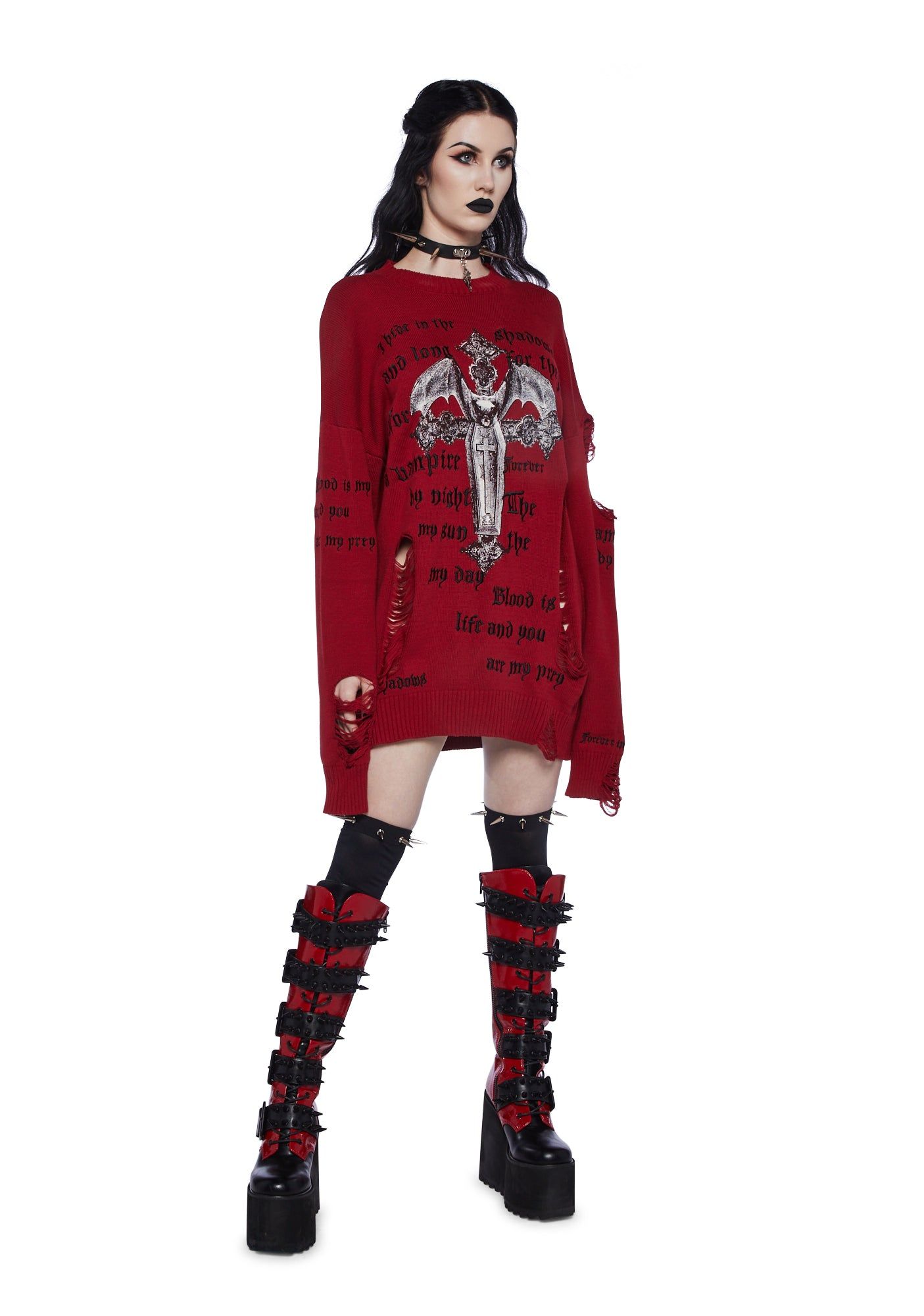 Blood Prey Oversized Sweater sold by Dolls Kill product image thumbnail 2