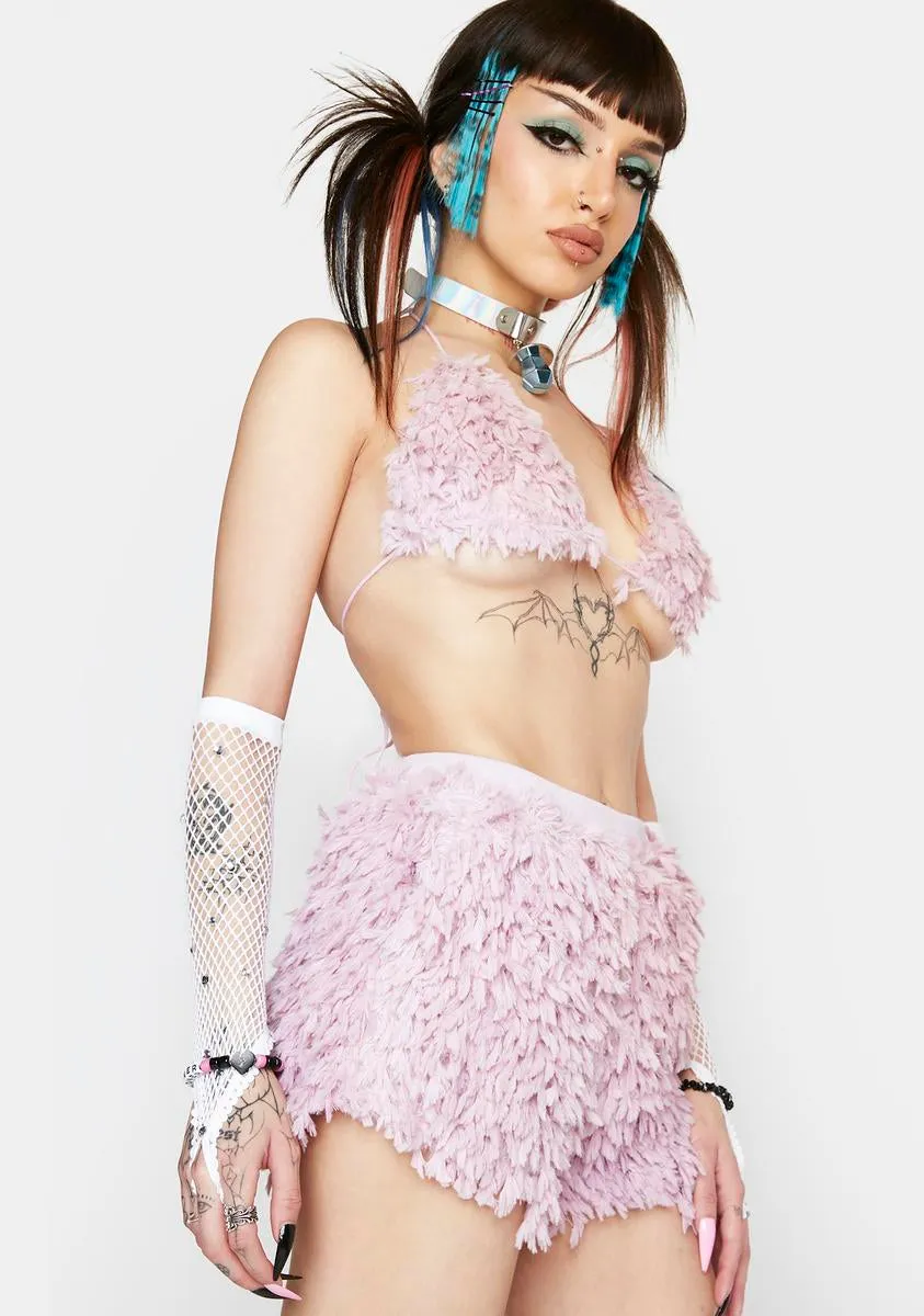 Feelin' Good Fuzzy Shorts Set sold by Dolls Kill product image thumbnail 2