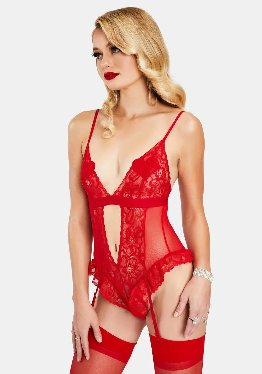 Fierce Lover Lace Ruffle Teddy sold by Dolls Kill product image thumbnail 4