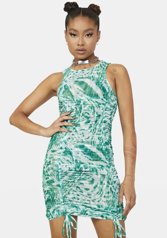 Hailey Mesh Mini Dress sold by Dolls Kill