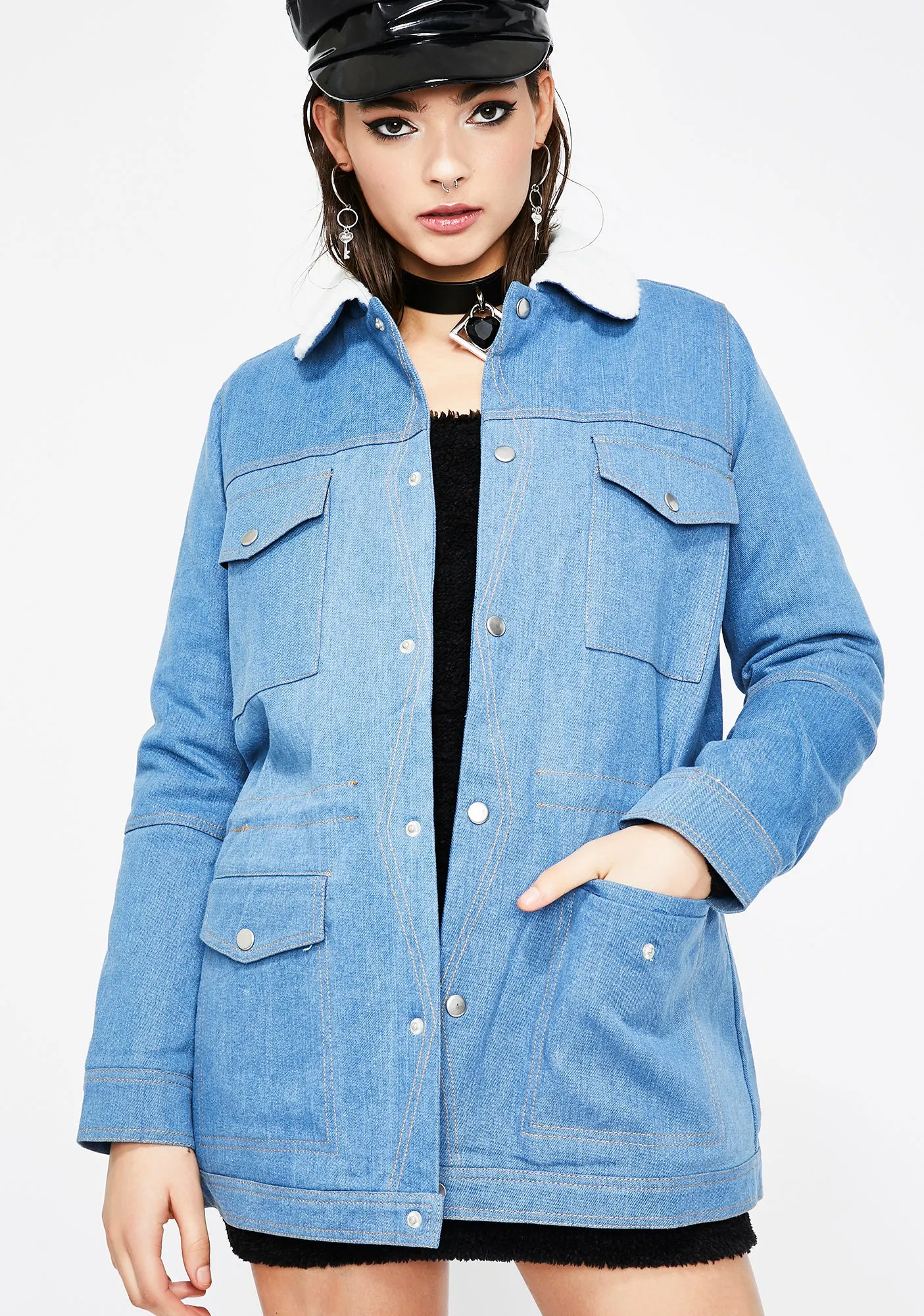 Not Your Basic Denim Jacket sold by Dolls Kill product image thumbnail 3