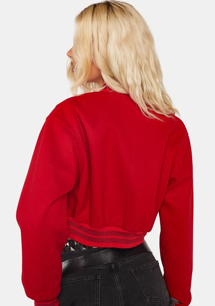 Davis Cropped Bomber Jacket sold by Dolls Kill product image thumbnail 4