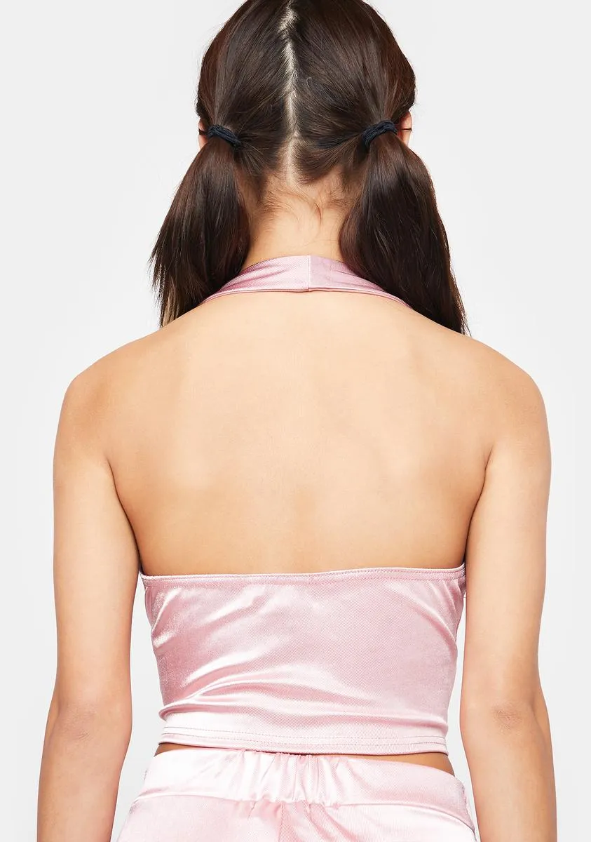 Stretch Satin Halter Top sold by Dolls Kill product image thumbnail 4