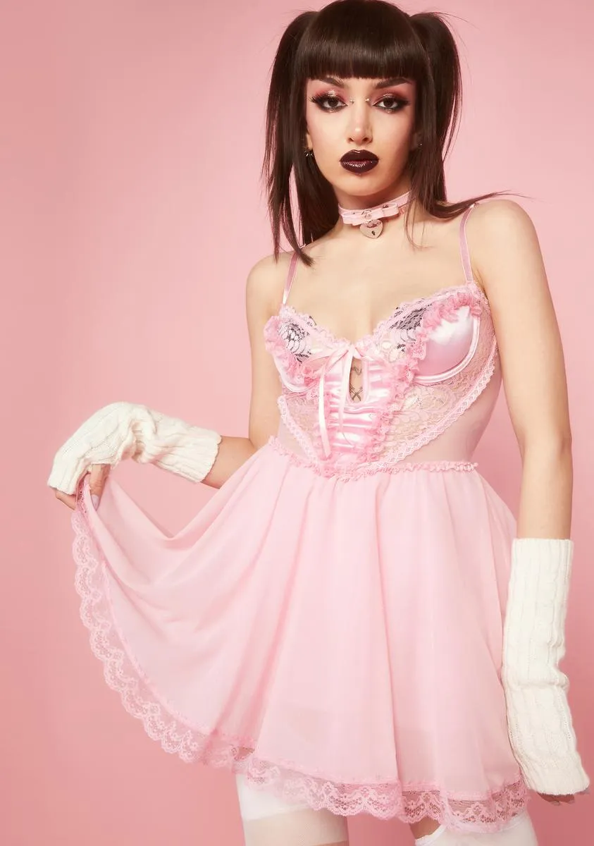 Spoiled But Not Rotten Bustier Dress sold by Dolls Kill
