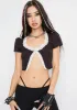 Nightly Rise Jersey Lace Top sold by Dolls Kill