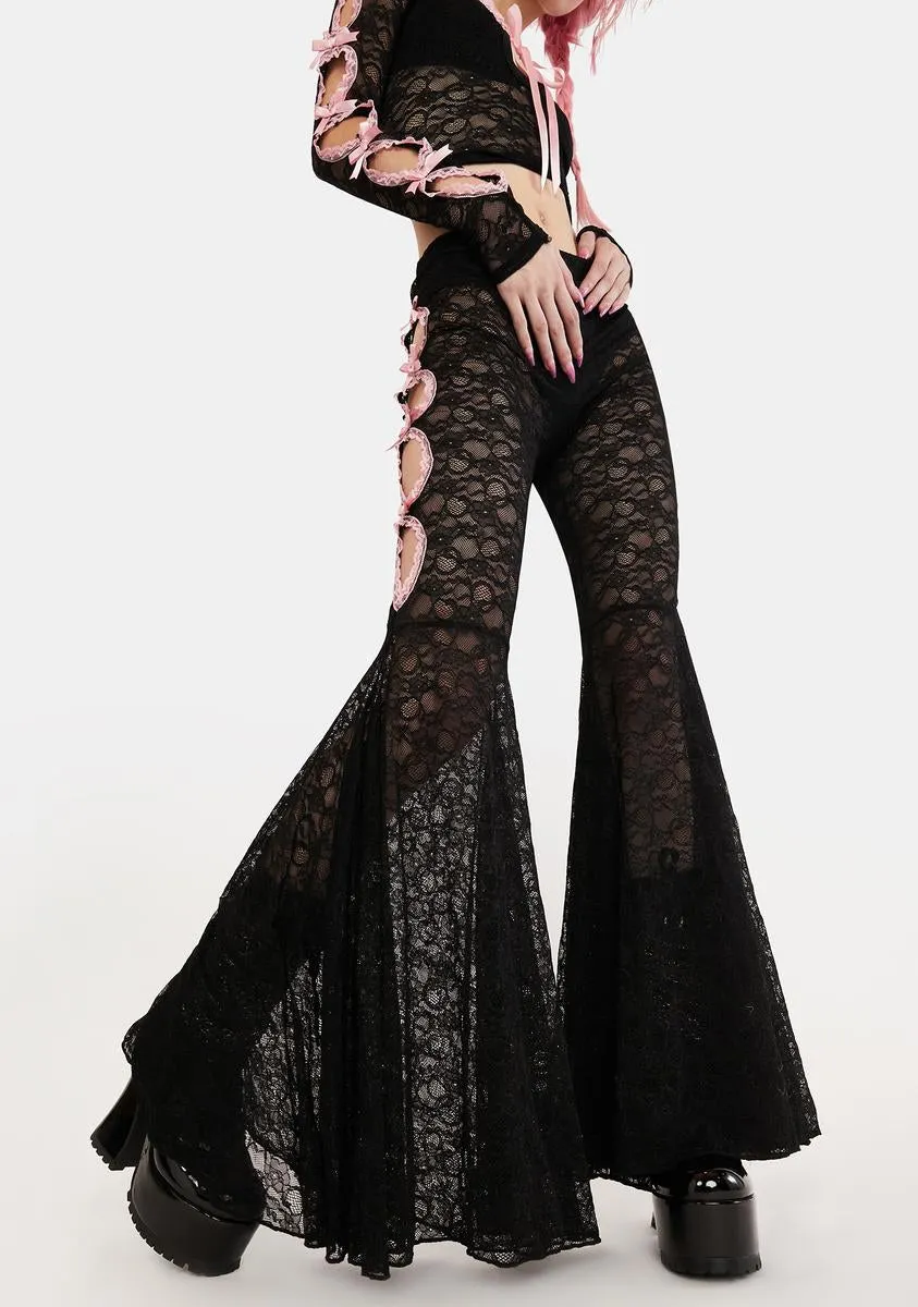 Know U Want Me Lace Flare Pants sold by Dolls Kill