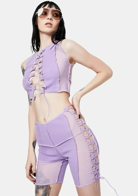 Take A Beat Bike Shorts Set sold by Dolls Kill