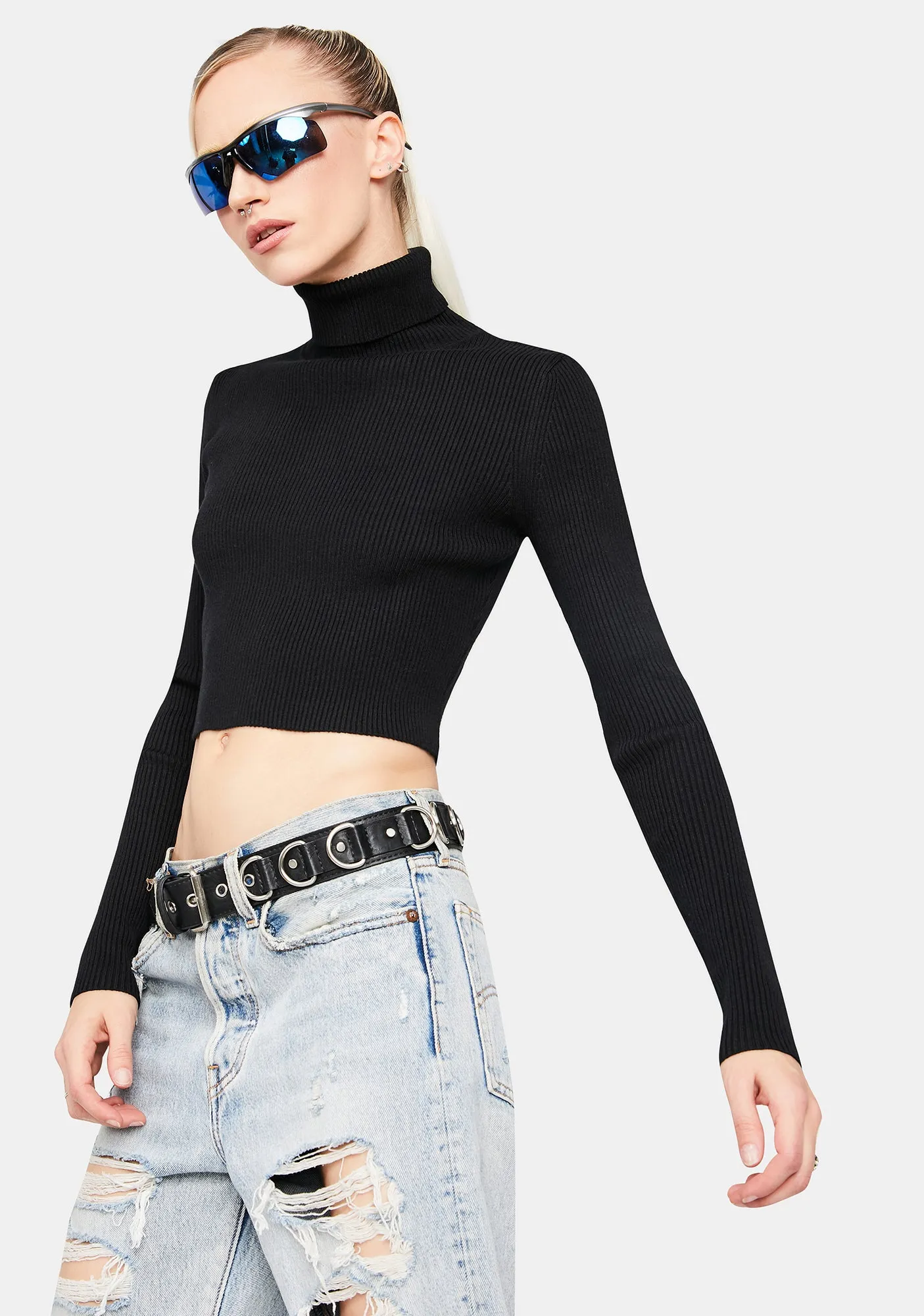 Noir Strive For More Turtleneck Top sold by Dolls Kill product image thumbnail 2